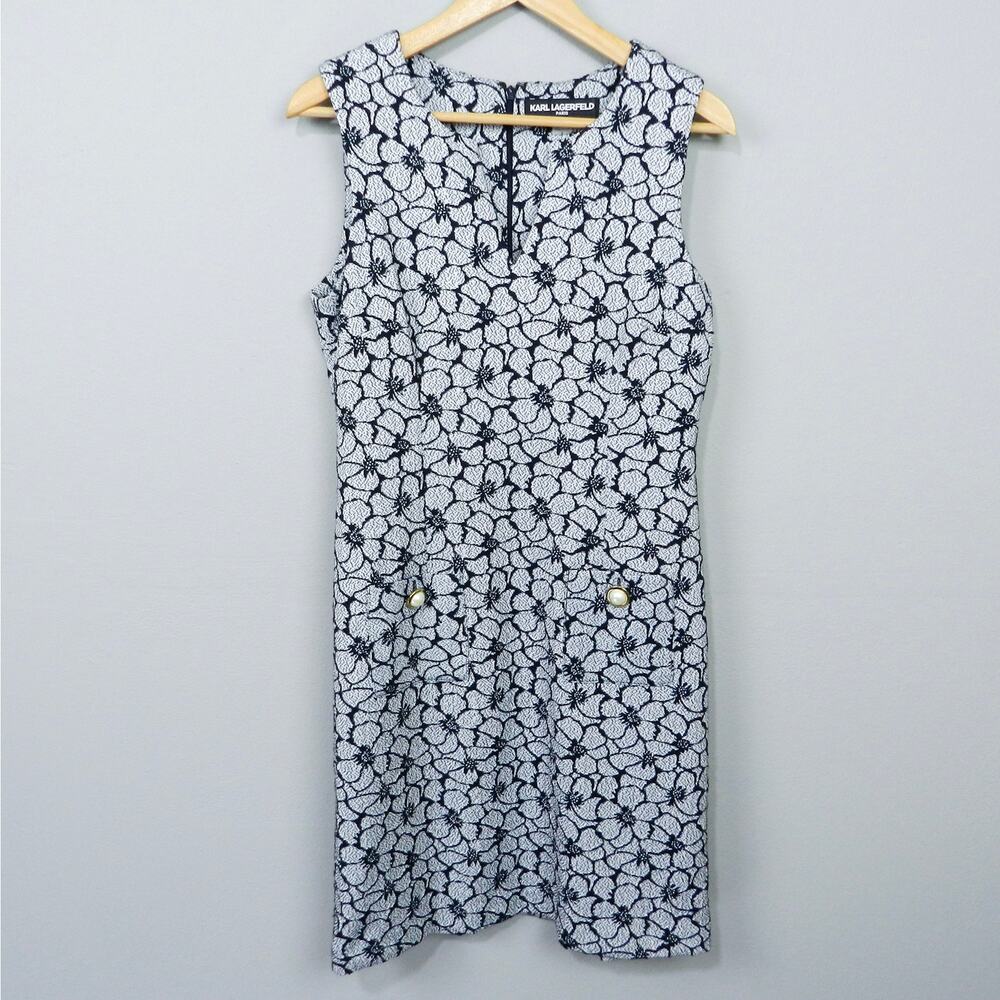 Karl Lagerfeld Black and White Floral Dress